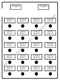 Denah tempat duduk ujian sekolah. Denah Tempat Duduk Peserta Ujian Nasional 2013 Goeroendeso