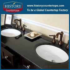 Unlike porcelain, granite's beauty and design reaches until the bottom layer of each slab. Black Galaxy Granite Bath Tops Black Color Natural Granite Building Material Stone Bathroom Tops Bathroom Countertops Black Granite Surface Bathroom Vanity Countertops Custom Vnaity Tops For Sales From China Stonecontact Com