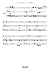Piano Sheet Music Go Tell Aunt Rhody Accompaniment Part Traditional