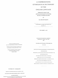 This is the british english pronunciation of differentiation. A Comprehensive Etymological Dictionary Of The English Language By Ernest Klein Arabic Hebrew Language