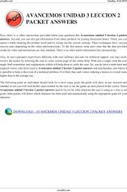 We did not find results for: Avancemos Unidad 3 Leccion 2 Packet Answers The User S Guide Pdf Free Download