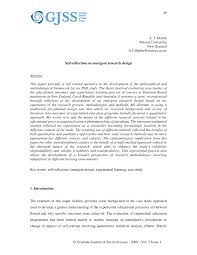Reflection, pages 2 (334 words). Pdf Self Reflection On Emergent Research Design