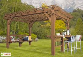 Tonnelle En Bois Toiture Treillis 13 M Bella Vista Pergola Bioclimatique Pergola Bois Pergola