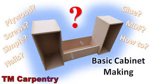 Yellow glue and screws make solid joints in mdf, bob, but not just any screws. How To Make A Basic Cabinet Using Mdf And A Few Diy Tools Part 1 Youtube
