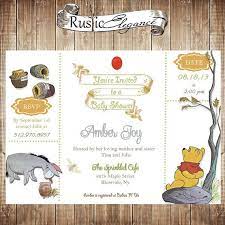 Classic Winnie The Pooh Baby Shower Baby Shower Baby Shower Invitations Printable Baby Shower Invitations