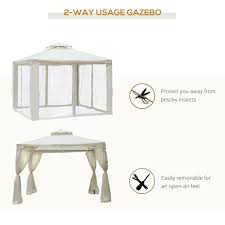 View a 3d tour of 8' x 10' and 10' x 14' urban pavilions in backyard settings. Buy 3 X 3 M Metal Gazebo Garden Outdoor 2 Tier Roof Marquee Party Tent Grey White Online In Taiwan 363258639039
