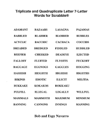 This list of words that start with o will have you feeling overjoyed. Triplicate And Quadruplicate Letter 7 Letter Words For Scrabble Navarro Bob And Espy Amazon De Bucher