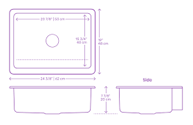 Sink size and shape are generally matters of personal preference unless you're replacing an old fixture and wish to reuse the vanity and vanity top. Kitchen Sinks Dimensions Drawings Dimensions Com