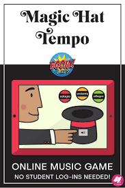 Musical Boom Cards Magic Hat Tempo Game Middle School Music Lesson Boom Cards Elementary Music Classroom