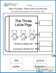Worksheets By Subject A Wellspring Of Worksheets Parts Of A Book Vocabulary Cards Kindergarten Worksheets