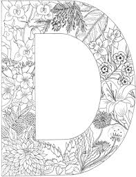 D is for coloring page. Letter D With Plants Coloring Page From English Alphabet With Plants Category Select Fr Letter A Coloring Pages Coloring Letters Free Printable Coloring Pages
