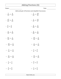 The Adding Fractions With Like Denominators Simple Fraction Sums A Math Worksheet From The Fractions Worksh In 2020 Fractions Worksheets Fractions Adding Fractions
