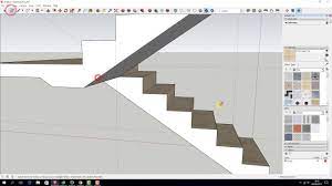 Jika telah selesai hasilnya akan seperti gambar di atas. Sketchup 2017 Tutorial Cara Membuat Tangga Sederhana Stairs Youtube