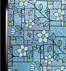 Über 80% neue produkte zum festpreis; Amazon Com Duofire Stained Glass Window Film Color Flower Pattern Privacy Window Film Decorative Glass Film No Glue Anti Uv Window Sticker Non Adhesive For Bedroom Living Room 17 7in X 78 7in Dp003 1 Home