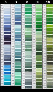 Dmc Embroidery Floss Color Chart Conversion Charts For