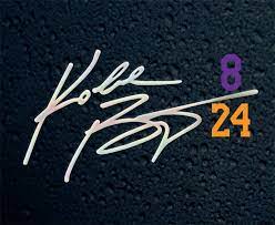 Kobe Bryant Signature Black Mamba Decal Stickers For Cars Laptop Wall Waterbottle Tumblers Yeti Hydroflask Computer Case Kobe Bryant Signature Kobe Bryant Kobe