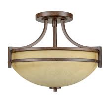 A white fixture will blend right into the ceiling, and chrome can add a bit of clean sparkle to a kitchen or bathroom. Vintage Semi Flush Mount Ceiling Light Scavo Glass Ceiling Light Fixture