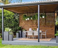 Home Dzine Turn A Carport Into A Stylish Patio Whether You Renovate An Existing Carport Into A Patio Or D Deck With Pergola Backyard Gazebo Outdoor Pergola