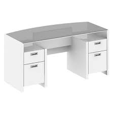 Kathy Ireland Office By Bush Furniture New York Skyline 63 In Double Pedestal Desk With Double Pedestal Desk Pedestal Desk Contemporary Home Office Furniture