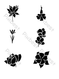 Vector flower png black and white. Vector Black And White Flower File Png Images Psd Free Download Pikbest