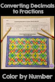 Latter worksheets include rounding and r Looking For A Fun Math Activity To Review Decimal To Fraction Conversions This Decimal To Fraction Color By Numbe Decimals Fun Math Activities Math Activities