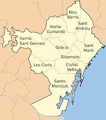 Este mapa interactivo muestra de forma sencilla los barrios más famosos de la alegre capital catalana. Distritos De Barcelona Wikipedia La Enciclopedia Libre