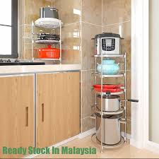 Stainless steel kitchen rack ukg ready. Kitchen Rack Pot Rack Stainless Steel Kitchen Storage Rack Pan Rak Shopee Malaysia