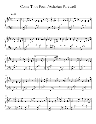 Come Thou Fount Ashokan Farewell Sheet Music 1 Of 2 Pages Ashokan Farewell Sheet Music Ashokan Farewell Piano Sheet Music