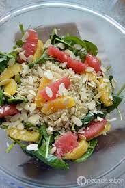 Ensalada De Quinoa Espinaca Y Naranja Pizca De Sabor Receta Ensalada De Quinoa Ensalada Nizarda Ensaladas