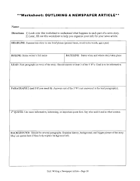 The main motive behind writing an article is that it should be published in either newspapers or magazines or journals so as to make. Writing A News Article Worksheet Writing Worksheets Free Download
