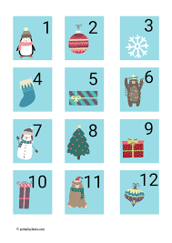 Advent Calendar Numbers 1 24 Christmas Printable Teaching Resources Print Play Homemade Advent Calendars Printable Advent Calendar Christmas Primary School