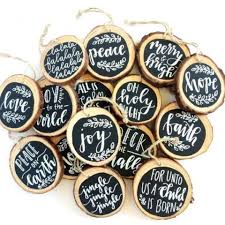 Black White Christmas Style Series The Happy Housie Rustic Christmas Wood Slice Ornament Christmas Wood