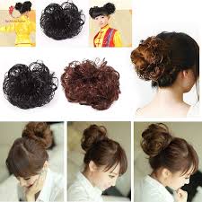 Synthetic hair piece buns are an add on for the right touch and feels like natural hair. Women Drawstring Ponytail Headwear Synthetic Hair Bun Extension Curly Chignon Elastic Hairpieces Lady Hair Bundles Shopee Malaysia