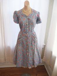 Vintage 1930 S House Dress 1940 S Cotton Chore Dress Etsy House Dress Housewife Dress Charming Dress