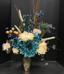 Free delivery over £40 to most of the uk great selection excellent customer service find everything for a beautiful home. Classic Teal And Cream 2017 By Andrea White Flower Arrangements Flower Arrangements Simple Flower Vases Decoration