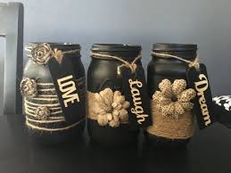 Mason Jar Home Decor Mason Jar Decoration Hand Painted Etsy Mason Jar Crafts Diy Mason Jar Decorations Diy Jar Crafts