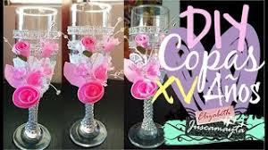Bien facil de hacer y como siempre barato!! Diy Decoracion De Copas Para Xv Anos L Elizabeth Juscamayta Youtube