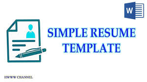 Creating your perfect resume with our professional templates is fast and easy. Simple Resume Format Download In Ms Word Youtube
