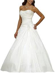 Kostenlose lieferung und rückgabe.�jaeden brautkleid damen hochzeitskleider lang prinzessin brautmode spitze tüll langarm jaeden brautkleid damen hochzeitskleider lang. Jaeden Brautkleid A Linie Hochzeitskleider Lang Tragerlos Satin Mit Pailletten Elfenbein Eur32 Hochzeitskleid Hochzeitskleid Brautkleid Brautkleid Schlicht