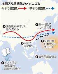 Definition of 梅雨入り, meaning of 梅雨入り in japanese: æ—©ã„æ¢…é›¨å…¥ã‚Š ãªãœ åè¥¿é¢¨è›‡è¡Œ å‰ç·šæŠ¼ã—ä¸Šã' æ˜Žã' ã¯é…ã„ã‚±ãƒ¼ã‚¹ã‚‚ æ¯Žæ—¥æ–°èž