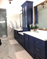 Top 50 Best Blue Bathroom Ideas Navy Themed Interior Designs Blue Bathroom Decor Bathroom Interior Bathroom Interior Design