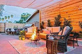Before And After Covered Backyard Patio Design The Home Depot Backyard Patio Patio Design Backyard