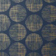 Cross Hatch Circles Gold And Navy Traditional Paste Wallpaper Cb2 Navy Wallpaper Blue And Gold Wallpaper Modern Wallpaper