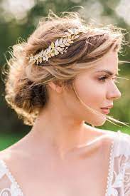 Bridal Leaf Crown Gold Leaf Headband Gold Bridal Wreath Silver Etsy In 2021 Grecian Hairstyles Wedding Hairstyles For Medium Hair Gold Leaf Headband
