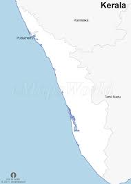 Postal codes for region karnataka, india. Kerala Outline Map Outline Map Of Kerala Emapsworld Com