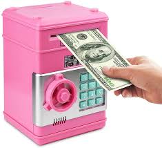 This diy birthday gift idea will be a definite hit. Amazon Com Setibre Piggy Bank Electronic Atm Password Cash Coin Can Auto Scroll Paper Money Saving Box Toy Gift For Kids Pink Toys Games