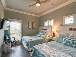 Guest Bedroom 2 Two Queen Beds Smart Flat Screen With Direct Tv Closet Coastal Bedrooms Guest Bedroom Guest Bedrooms