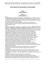Respectarea regulamentului este obligatorie pentru personalul de conducere, indrumare si control din ministerul educatiei si cercetarii statul coordoneaza si sprijina organizarea si functionarea unitatilor de invatamant de pe teritoriul tarii. Calameo Regulament De Organizare Si FuncÅ£ionare Final