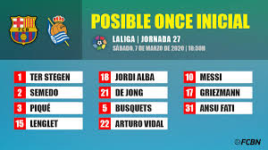 Sigue en directo y online el partido de la semifinal de supercopa de españa 2021. The Possible Line Ups Of The Fc Barcelona Real Sociedad Of Laliga