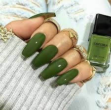 Shop for acrylic clear nail polish online at target. Long Olive Green Coffin Nails Novocom Top